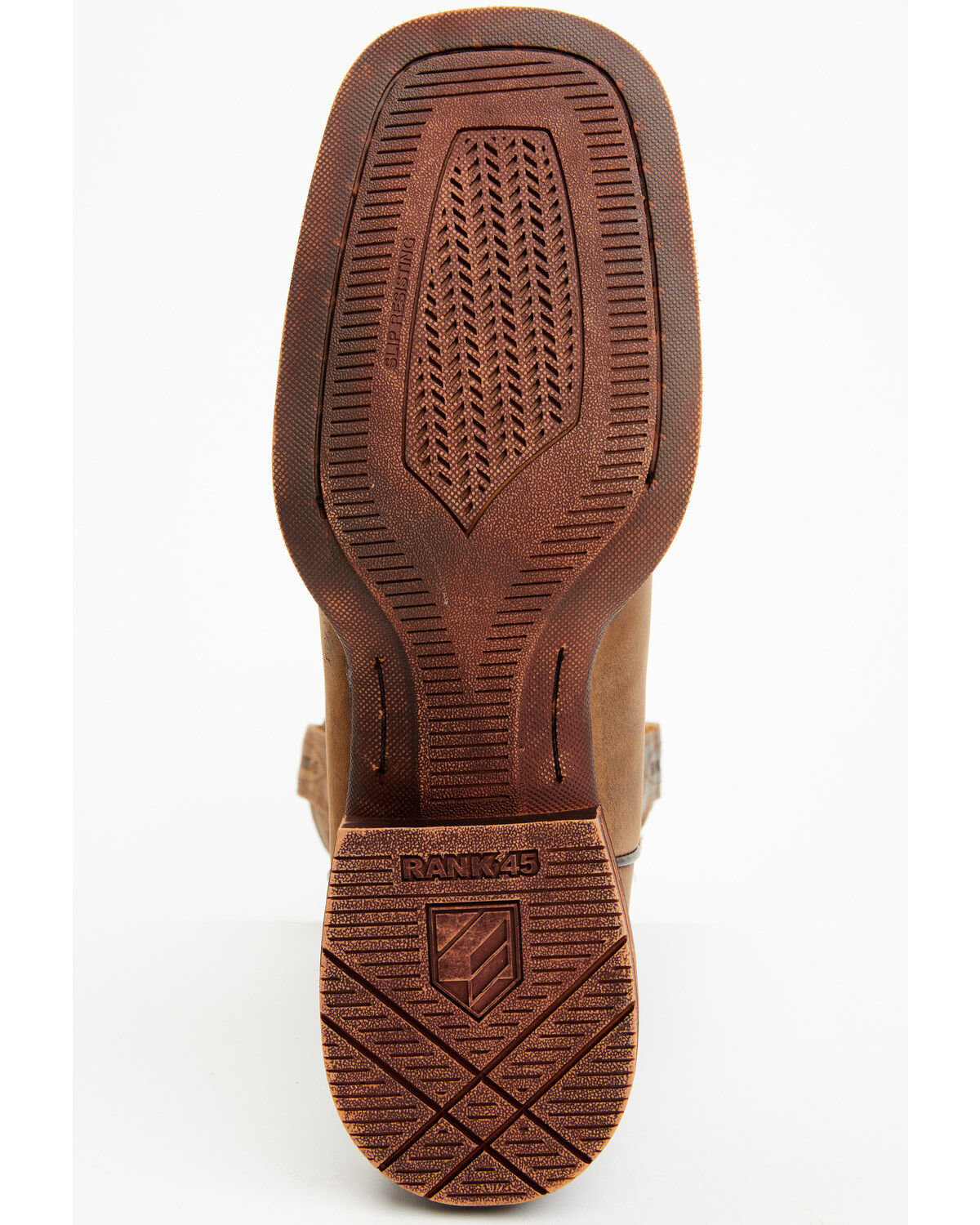 Image #7 - RANK 45® Men's Warrior Performance Western Boots - Broad Square Toe, Coffee, hi-res