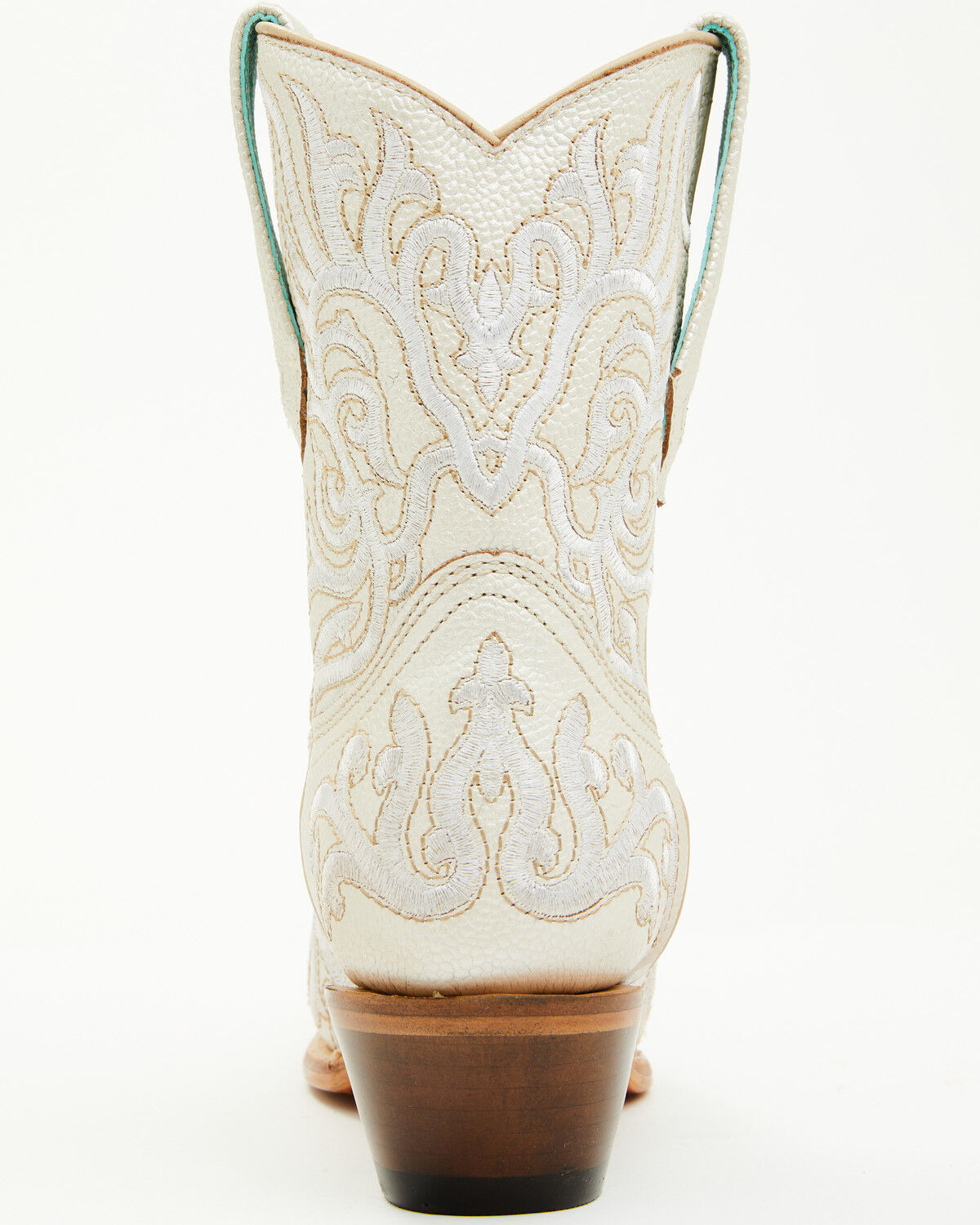 Image #5 - Corral Women's Embroidered Western Ankle Boots - Snip Toe, Ivory, hi-res