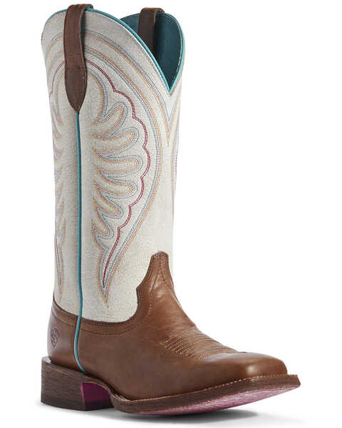 Image #1 - Ariat Women's Shiloh Red Western Boots - Wide Square Toe, , hi-res