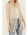 Image #3 - Wonderwest Women's Foiled Suede Vest, Cream, hi-res