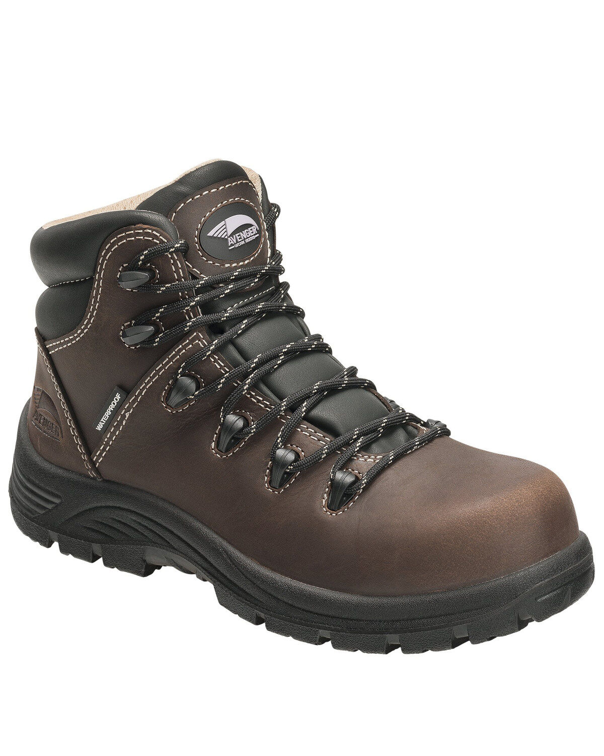 Avenger Women's Framer Waterproof Hiker Boots - Composite Toe, Brown, hi-res