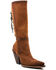 Dan Post Women's Corsette Back Lace Tall Western Leather Boots - Snip Toe, Red, hi-res