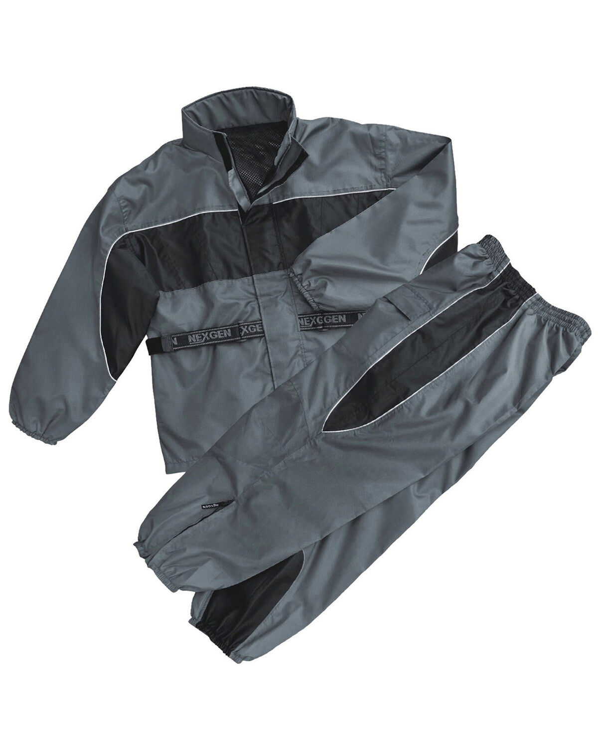 Image #1 - Milwaukee Leather Men's Reflective Waterproof Rain Suit, Dark Grey, hi-res