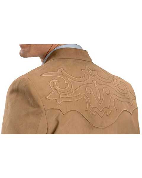 Circle S Men's Embroidered Microsuede Sport Coat, Tan, hi-res