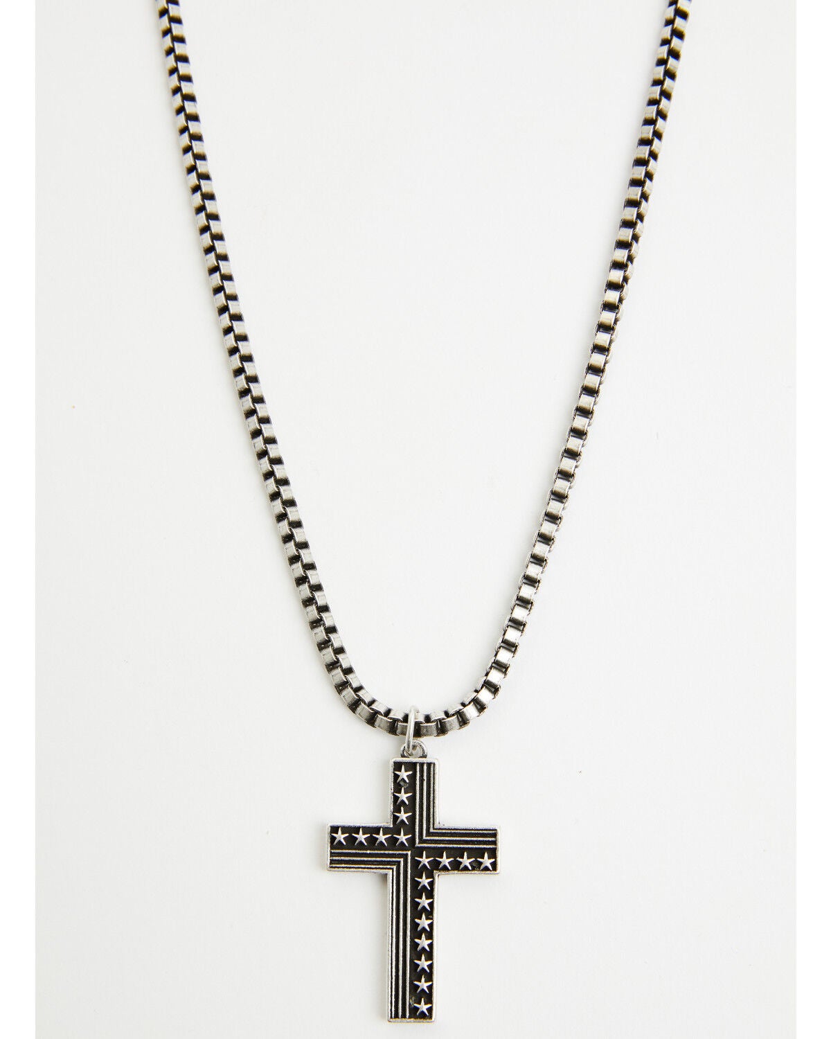 Image #1 - Cody James Men's Stars & Stripes Necklace, Silver, hi-res