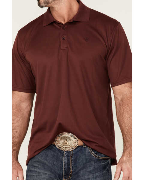 Ariat Men's Solid Tek Short Sleeve Polo Shirt