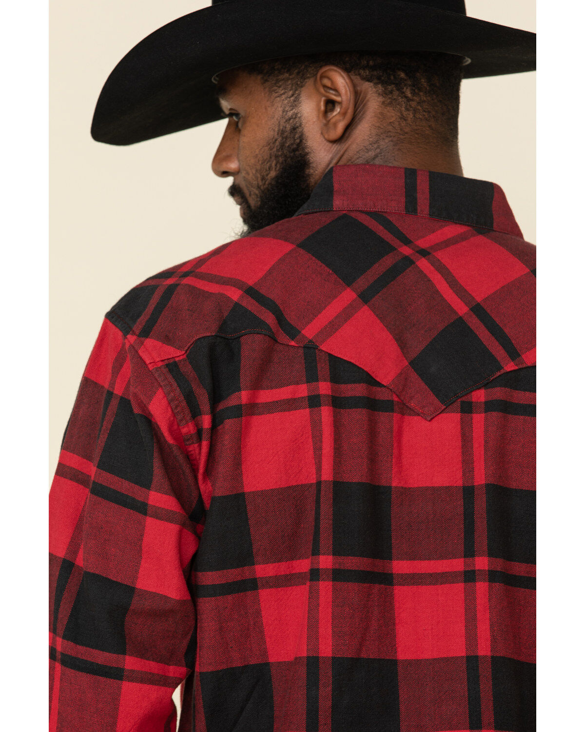 Image #5 - Resistol Men's Lumberjack Large Check Plaid Print Long Sleeve Pearl Snap Western Shirt, , hi-res