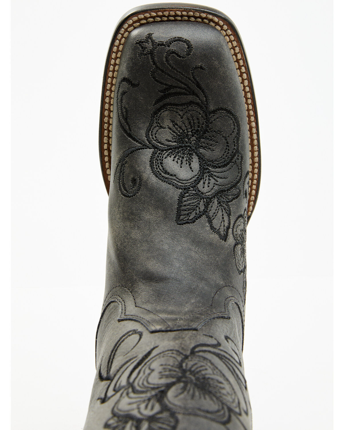Image #6 - Shyanne Women's Lasy Western Boots - Broad Square Toe, Black, hi-res