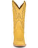 Image #4 - Justin Men's Deerskin Western Boots - Square Toe, Yellow, hi-res