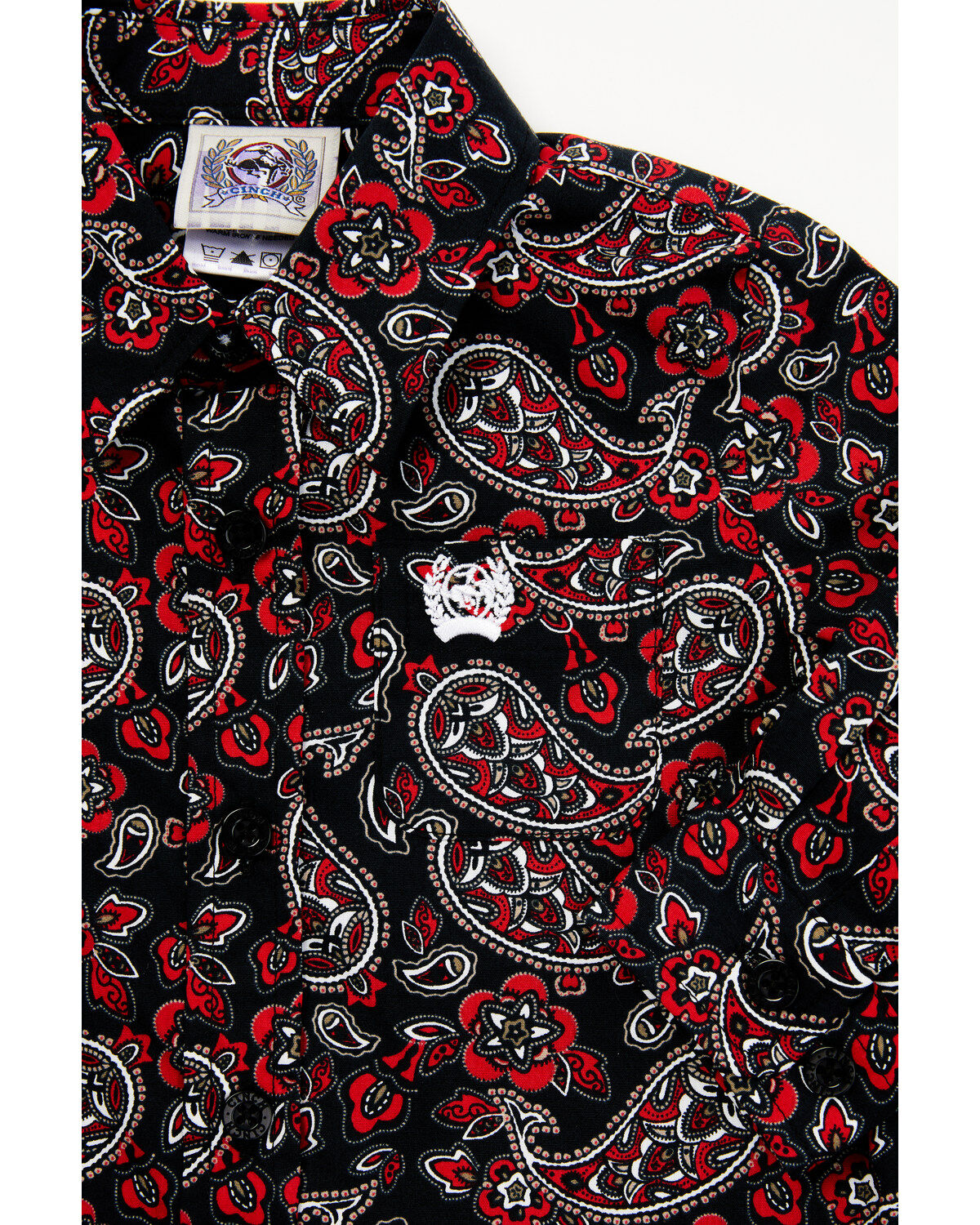 Image #2 - Cinch Infant Boys' Paisley Print Long Sleeve Button-Down Western Shirt, , hi-res