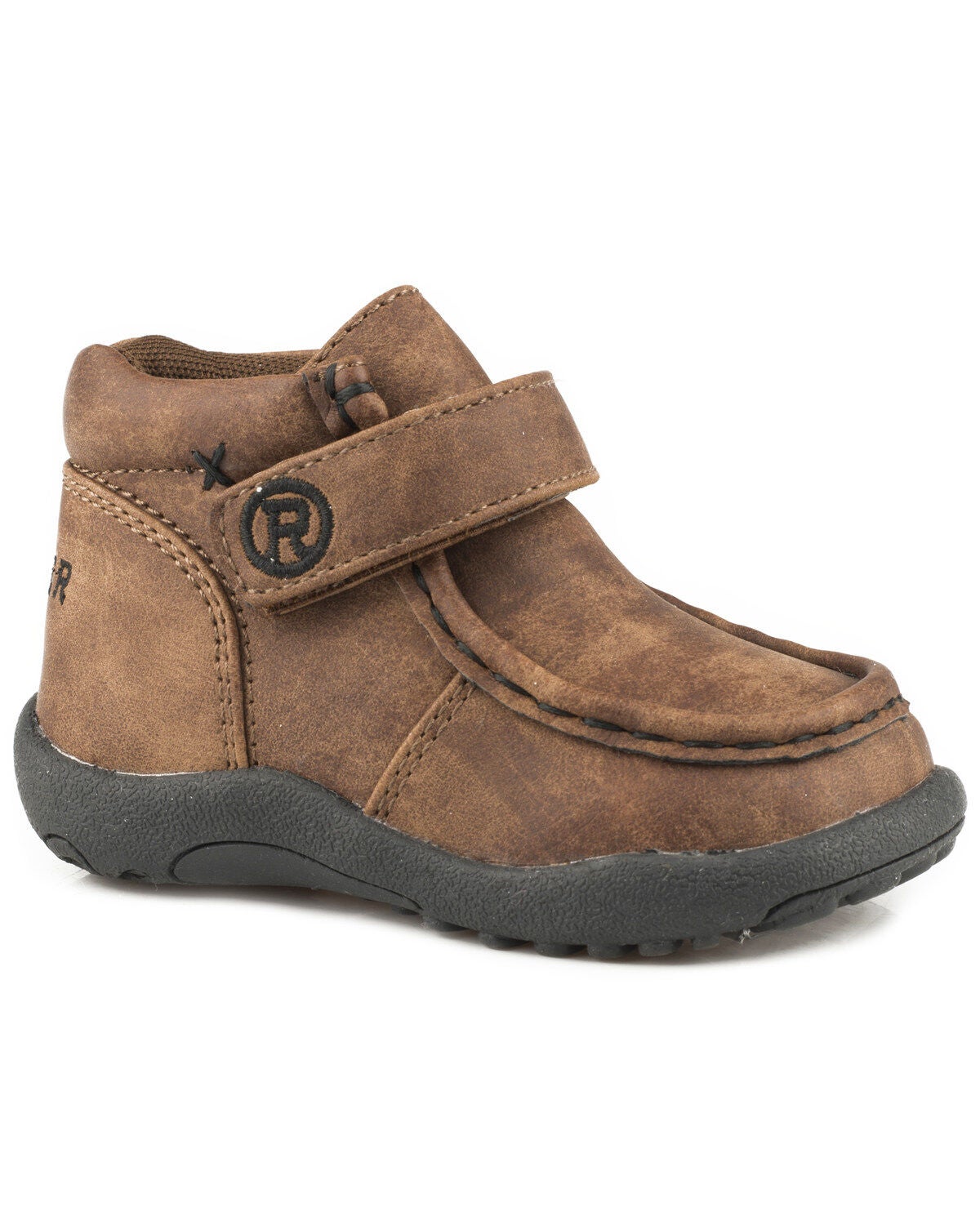 Roper Toddler Boys' Moc Faux Leather Chukkas - Moc Toe, Brown, hi-res