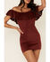 Image #3 - Shyanne Women's Off-Shoulder Faux Suede Dress, , hi-res