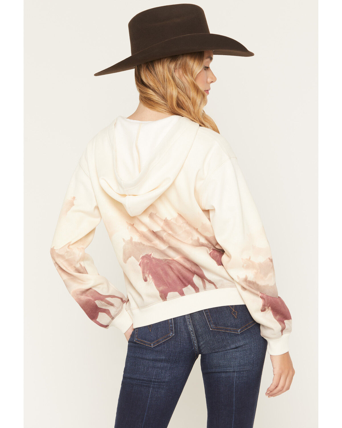 Image #4 - Shyanne Women's Running Horse Pullover Hoodie, Cream, hi-res