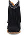 Image #4 - Dingo Women's Tapadero Suede Fringe Western Booties - Round Toe, Black, hi-res