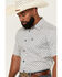 Image #2 - Cody James Men's Re Ride Geo Print Short Sleeve Button-Down Stretch Western Shirt, Ivory, hi-res