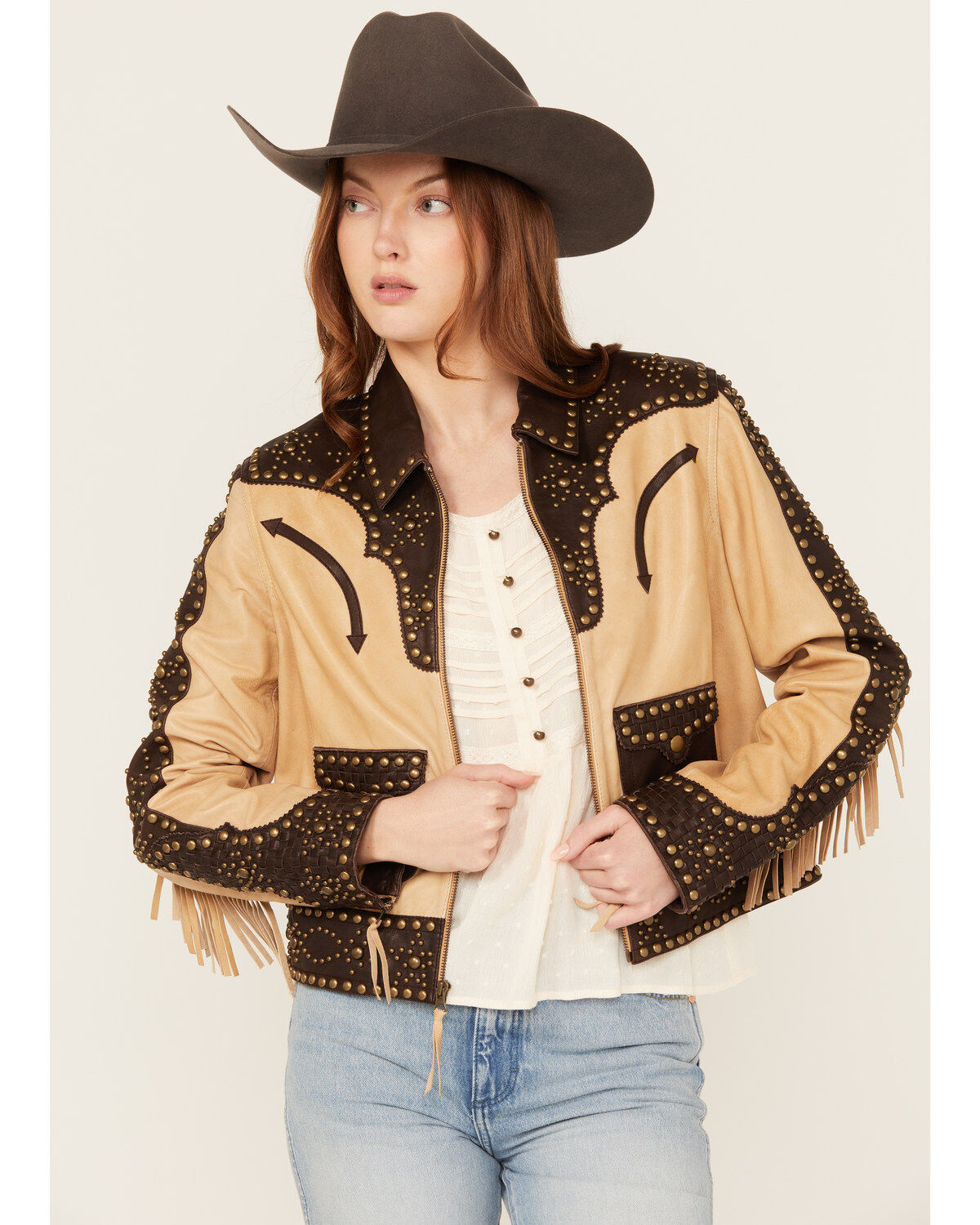 Image #1 - Double D Ranch Women's Studded Duttons Jacket, , hi-res