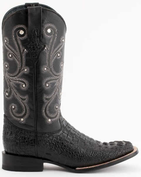 Ferrini Men's Caiman Crocodile Print Western Boots, Black, hi-res
