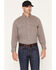 Image #1 - Forge Workwear Men's FR Tecasafe Long Sleeve Button-Down Western Shirt, Grey, hi-res