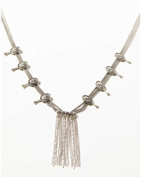 Shyanne Women's Desert Charm Concho Necklace, Silver, hi-res