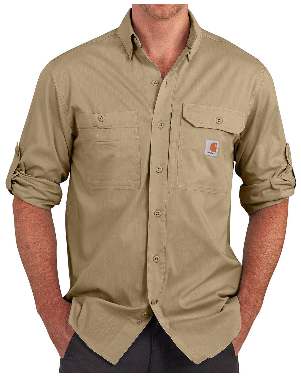 Carhartt men's force ridgefield long sleeve shirt clearance