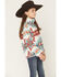 Image #2 - Rock & Roll Denim Girls' Southwestern Print Sherpa Pullover, Natural, hi-res