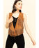 Image #1 - Vocal Women's Studded Fringe Suede Vest, , hi-res