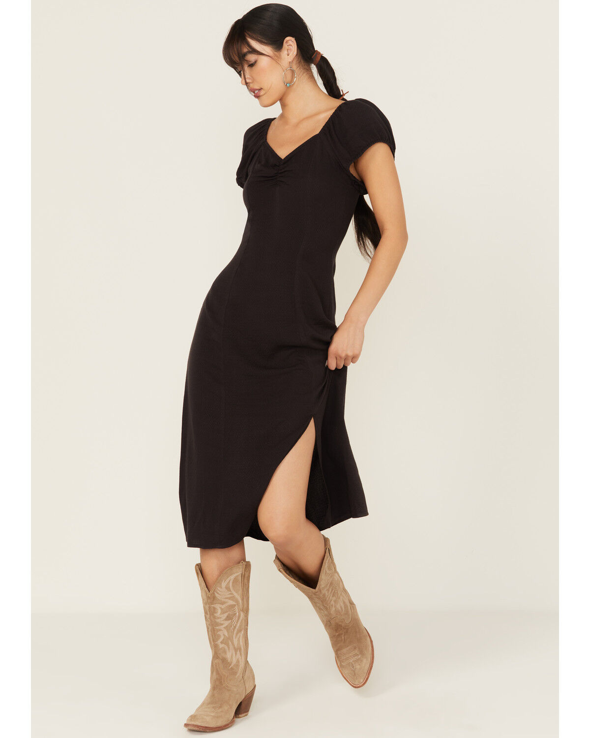ワンピース Lace Trimmed Jacquard Dress Lace Trimmed Jacquard Dress（ワンピース）｜Her lip to（ハー