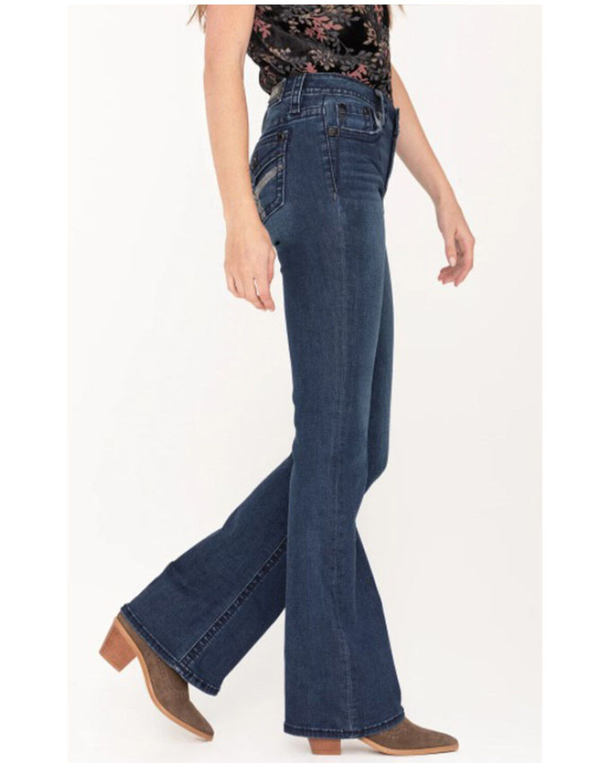 Flare jeans dark wash clearance