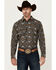 Image #1 - Cody James Men's Legends Southwestern Print Long Sleeve Western Shirt, Navy, hi-res