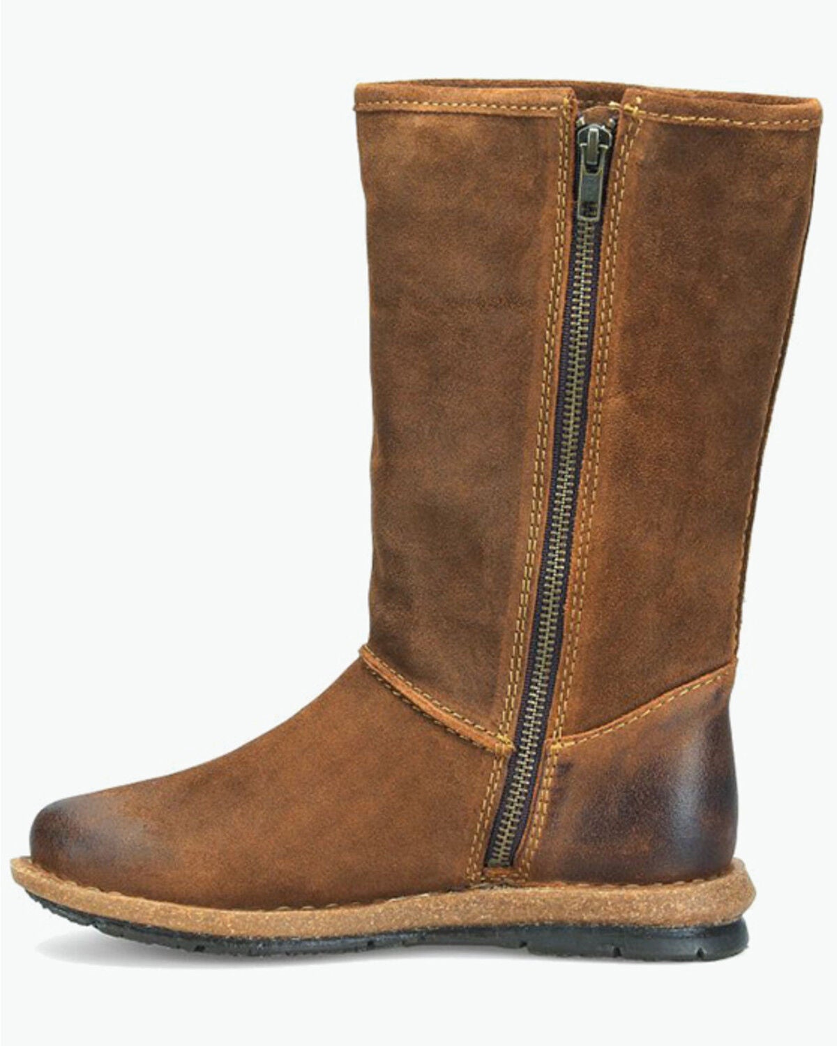 Image #3 - Born Women's Salee Mid Calf Boots - Round Toe, Brown, hi-res