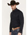 Image #2 - Cinch Men's Striped Print Button-Down Long Sleeve Western Shirt, Black, hi-res