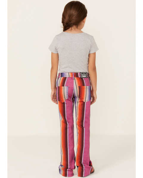 Ranch Dress'n Girls' Purple Serape Stripe Stretch Super Flare Jean , Purple, hi-res