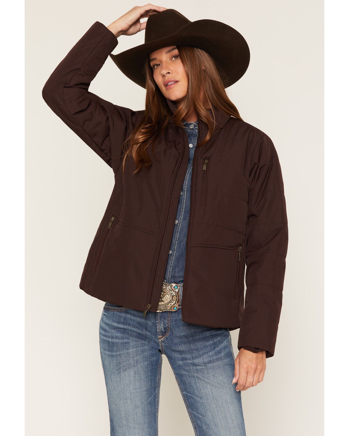 Image #1 - Ariat Women's Titan Concealed Carry Insulated Jacket, Chocolate, hi-res