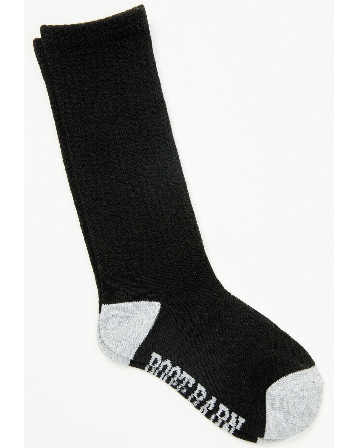 Boot Barn Kids' Basic 3-Pack Over The Calf Socks, Black, hi-res