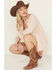 Image #1 - Levi's Women's Denim Long Sleeve Snap Western Shirt, Pink, hi-res