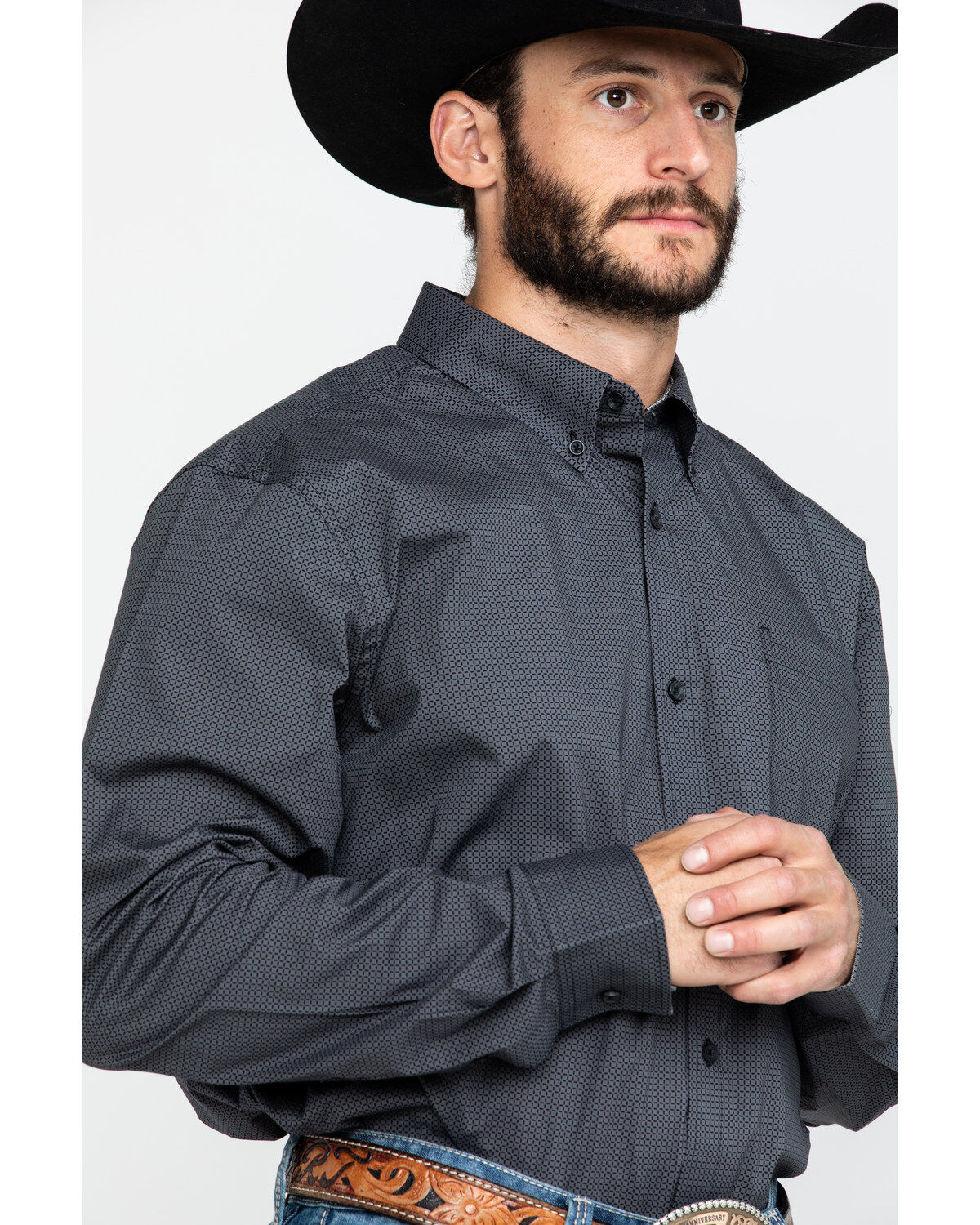 Image #5 - Cody James Core Men's Burton Geo Print Long Sleeve Western Shirt, , hi-res