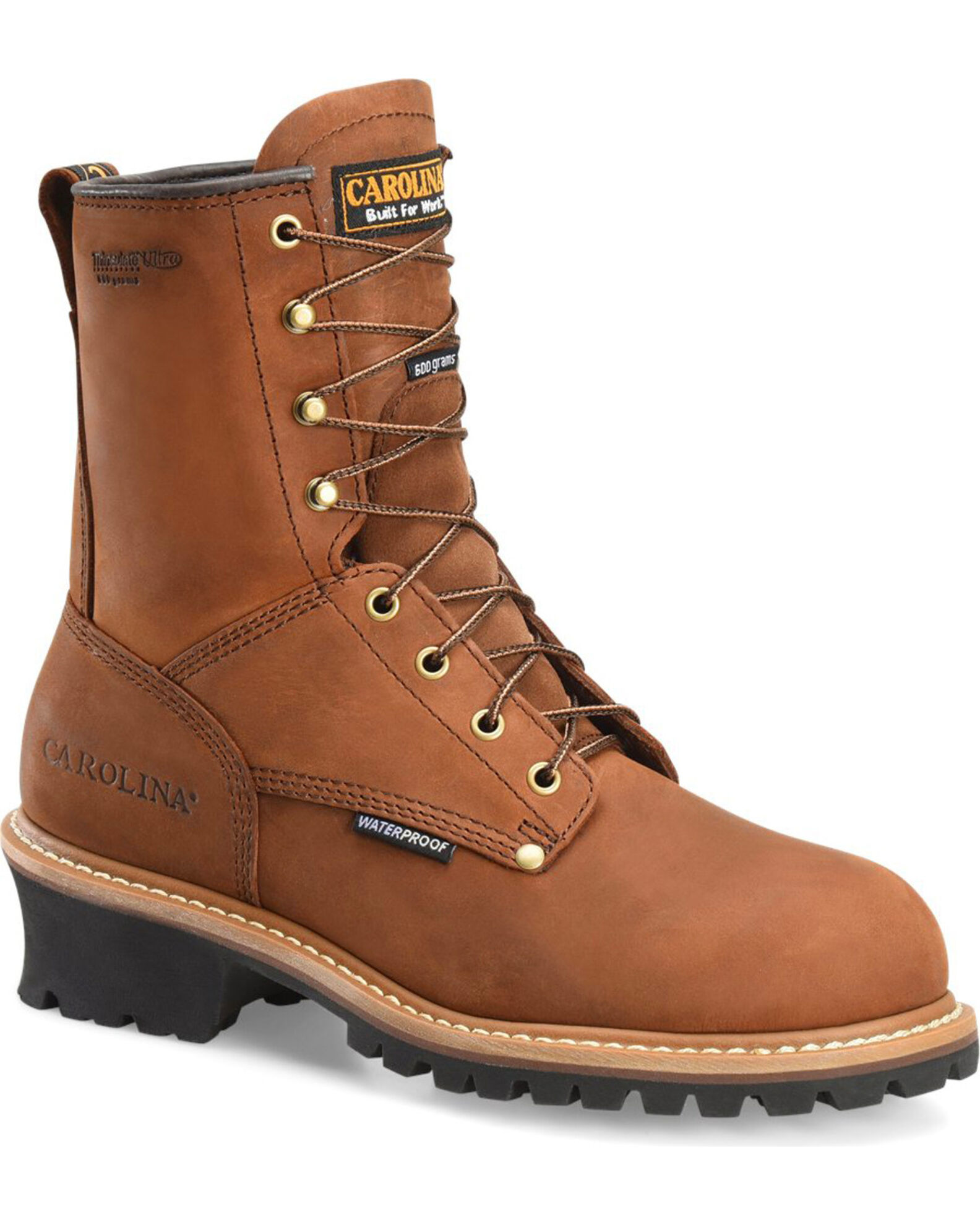 Carolina Men s Waterproof Insulated Logger Boots Round Toe