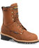 Carolina Men's Waterproof Insulated Logger Boots - Round Toe, Brown, hi-res