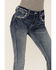 Grace in LA Women's Sequin Flap Pocket Bootcut Jeans, Blue, hi-res
