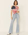 Image #2 - Shyanne Women's Flag Cold Shoulder Tie-Up Top  , , hi-res