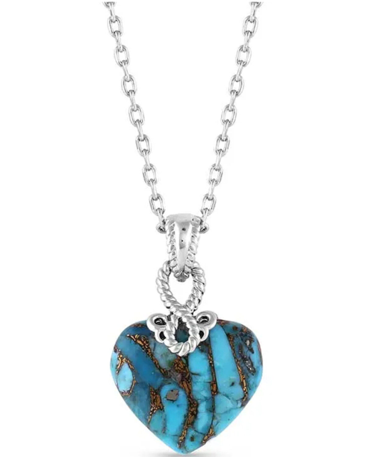 Image #2 - Montana Silversmiths Untamable Heart Of Stone Necklace, Silver, hi-res