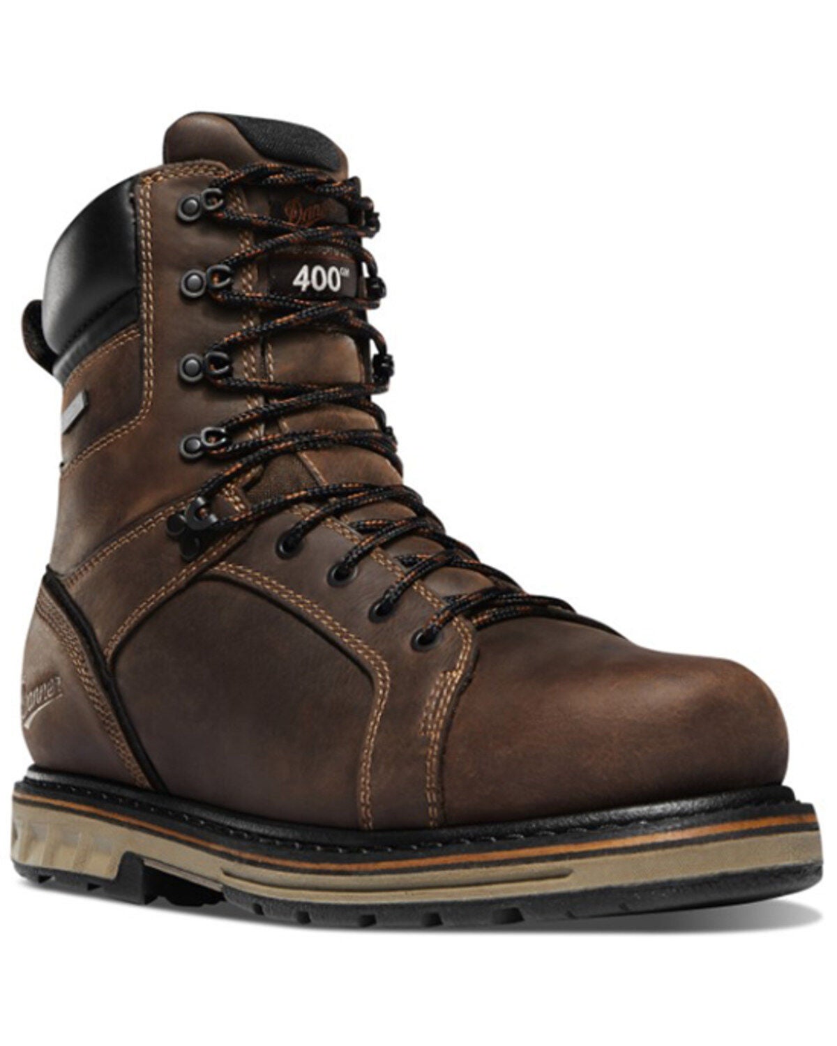Danner Men's Steel Yard Lacer Work Boots - Steel Toe, Brown, hi-res