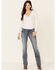 Image #1 - Wrangler Women's Medium Wash Regular Fit Mid Rise Bootcut Jeans, , hi-res
