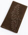 Image #1 - Cody James Men's Brown Inlay Checkbook Wallet , Brown, hi-res