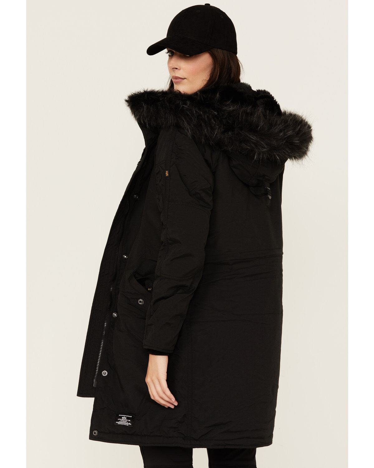 Image #4 - Alpha Industries Women's Elyse Gen II Hooded Parka, Black, hi-res