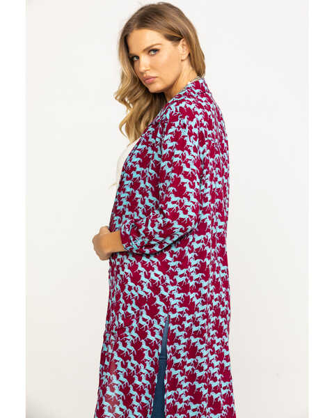 Image #5 - Roper Women's Stampede Print Kimono , Multi, hi-res