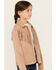 Image #2 - Shyanne Girls' Faux Suede Fringe Jacket, Tan, hi-res