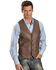 Image #1 - Scully Men's Frontier Leather Vest, Chocolate, hi-res