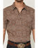 Image #3 - Gibson Trading Co Men's Sundown Drapes Medallion Print Short Sleeve Button-Down Western Shirt - Tall, Rust Copper, hi-res