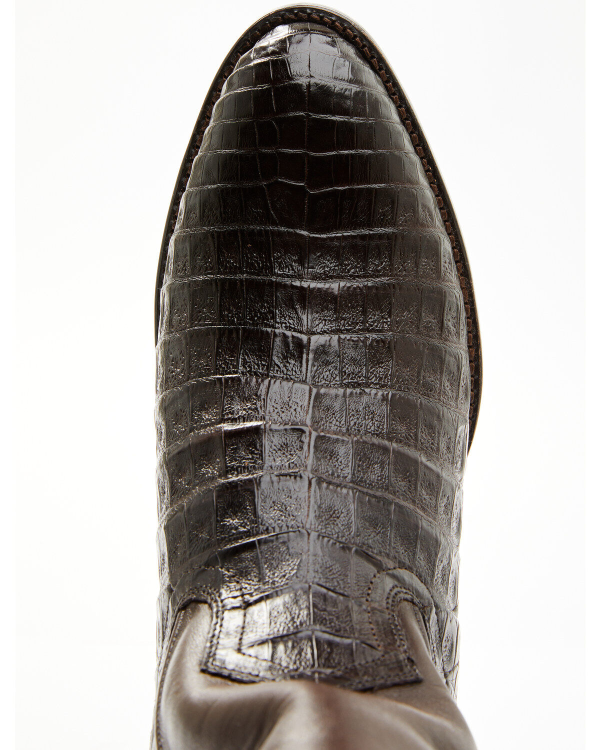 Image #6 - Cody James Black 1978® Men's Chapman Exotic Caiman Belly Western Boots - Round Toe, Chocolate, hi-res